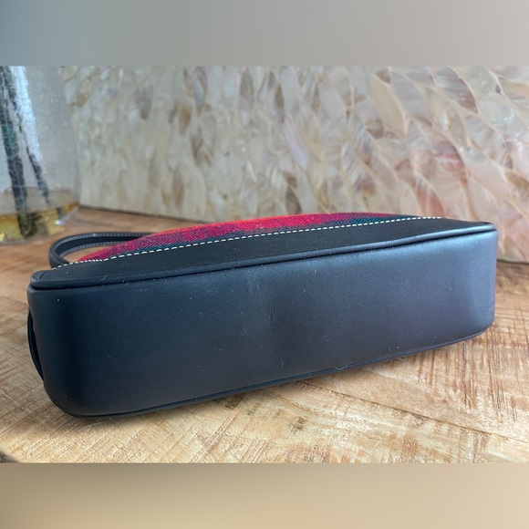 COACH Leather and Tartan Fabric Convertible Handbag Wristlet Purse Clutch NWOT - Picture 6 of 14